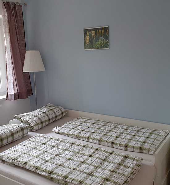 Zweites Schlafzimmer in der Ferienwohnung Ochsenstall